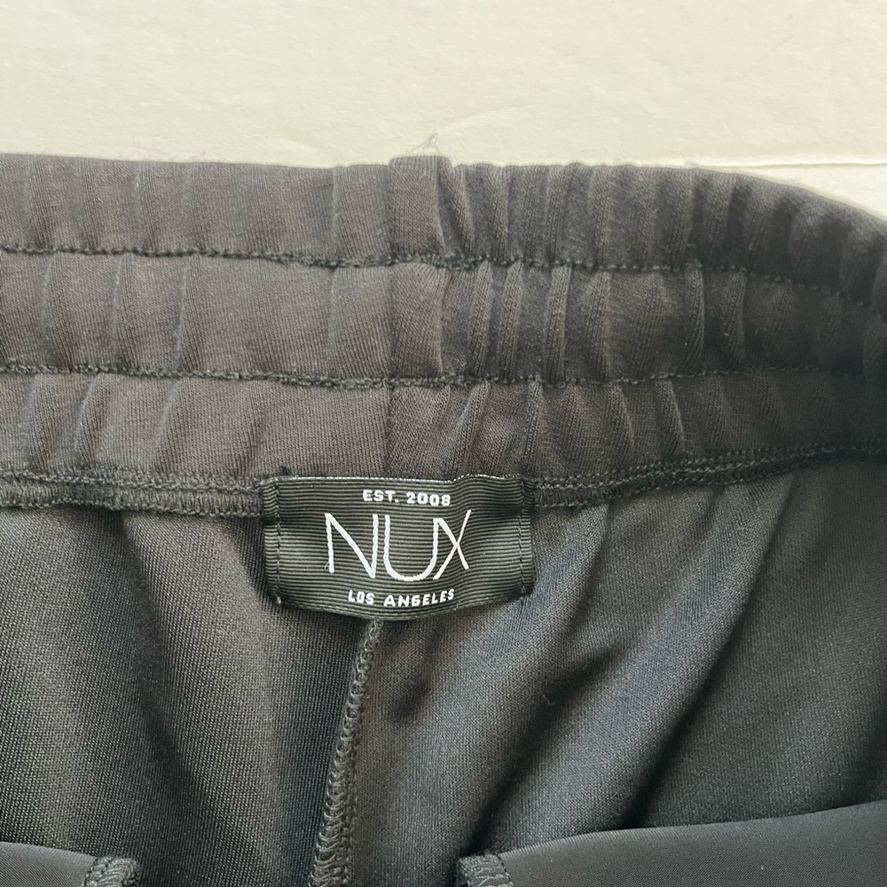 Nux Los Angeles Size XSmall Sleek Fabric Black Jogger Sweatpants - Picture 7 of 9